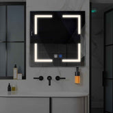 LED Spiegel Quadratisch | Touch-Schalter | Anti-Beschlag-Funktion | Neutralweißes Licht - Reyze Seria Salono Model 2